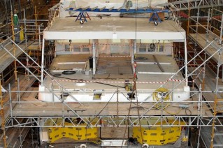 Extensive works done at the Pendennis shipyard on the super yacht Illusion